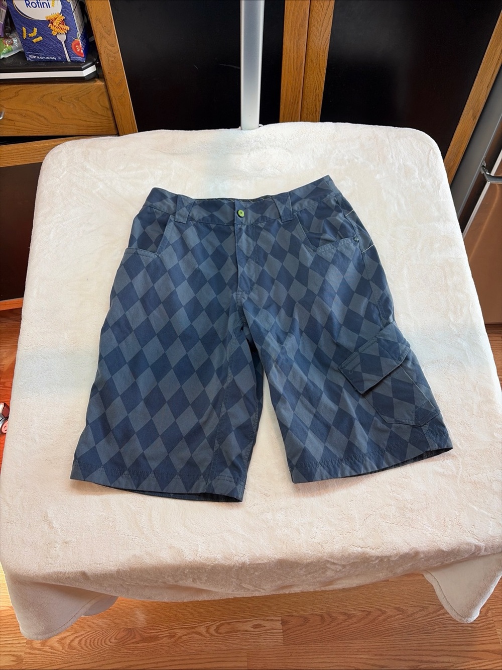 Lululemon Diamond Print Shorts Waist Sz 30 (1704) “No Size Tag” See Measurements
